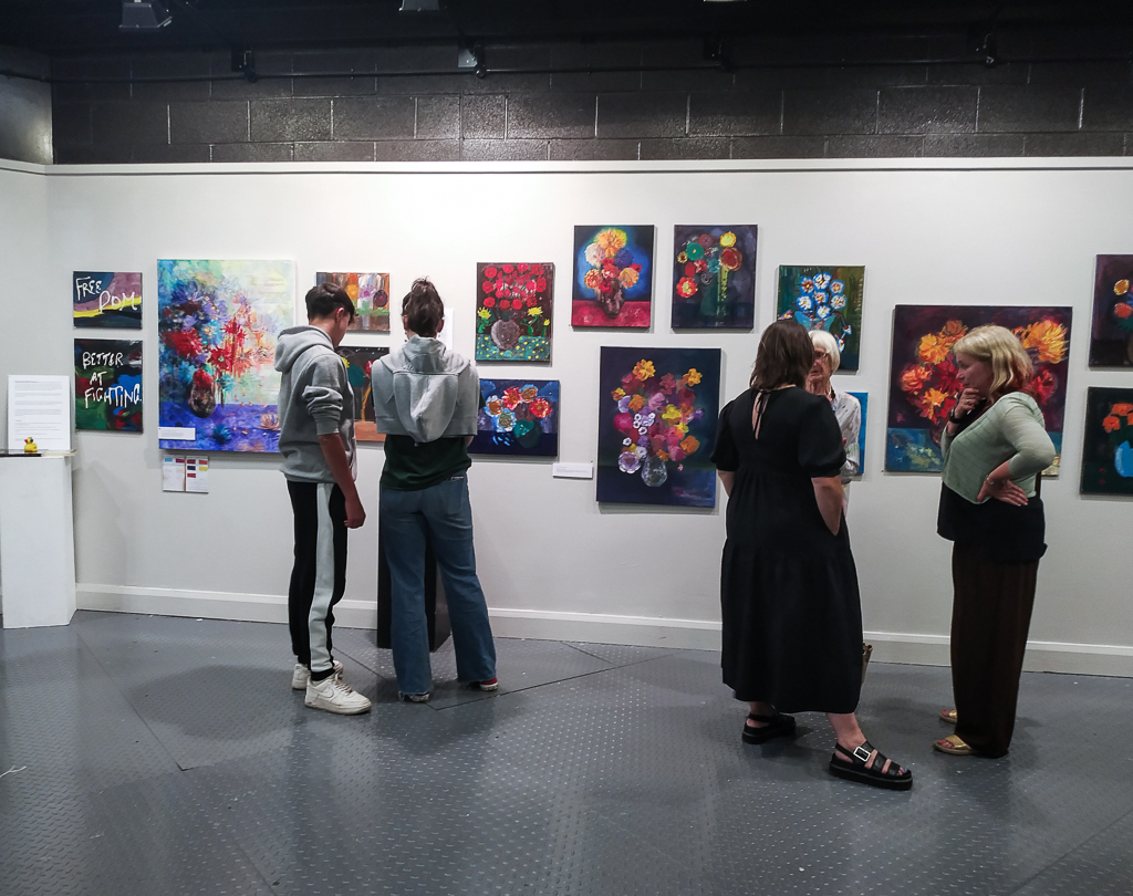 Visitors to the exhibition